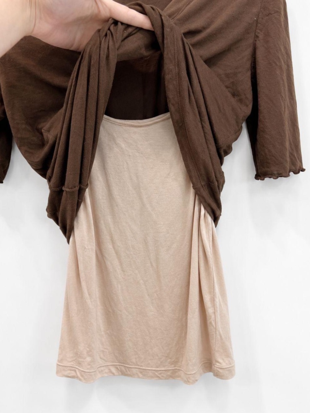 Vintage Y2K Old Navy Silk Top, Tee Shirt with Layered Cami/Camisole Size XL - Picture 2 of 5